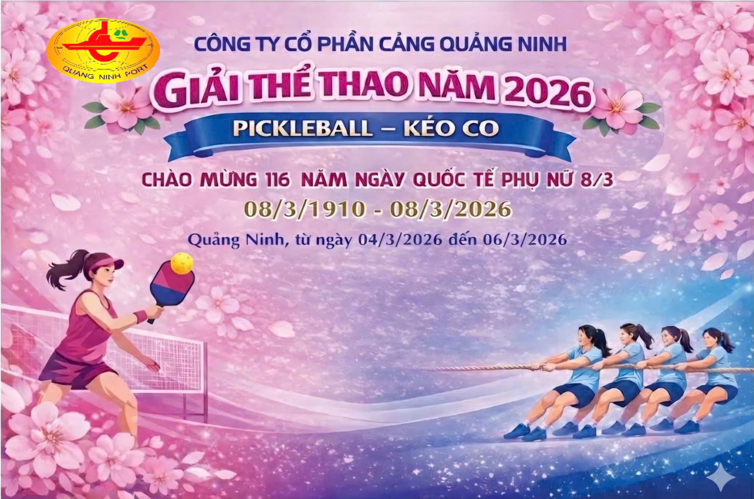 RỘN RÀNG GIẢI THỂ THAO CẢNG QUẢNG NINH: KẾT NỐI SỨC MẠNH, TÔN VINH PHÁI ĐẸP DỊP 8/3