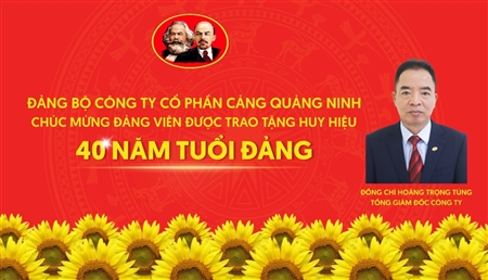 ĐẢNG BỘ CẢNG QUẢNG NINH: HAI ĐẢNG VIÊN VINH DỰ NHẬN HUY HIỆU 40 NĂM TUỔI ĐẢNG ĐỢT 19/5/2026