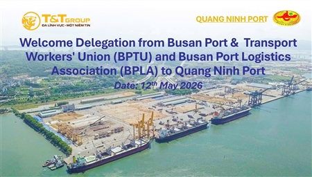 ĐOÀN LÃNH ĐẠO CÔNG ĐOÀN CẢNG VÀ HIỆP HỘI LOGISTICS BUSAN – HÀN QUỐC THĂM QUAN, TÌM HIỂU CƠ HỘI HỢP TÁC TẠI CẢNG QUẢNG NINH